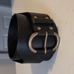 Barneys New York Black Leather Belt